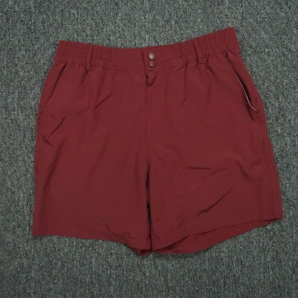 Burlebo Shorts Mens Medium Red Everyday Camo Pockets Outdoors Hiking